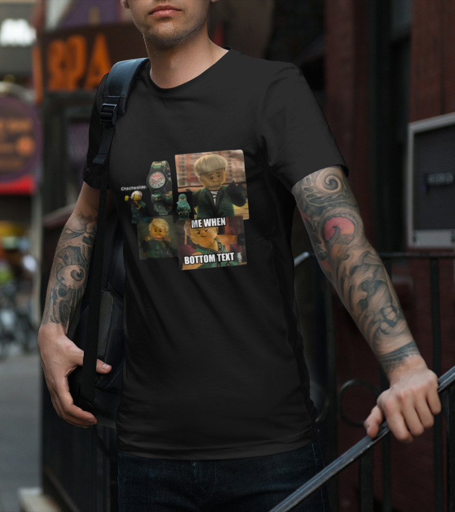 Cha Cha Slide Me When Bottom Text LEGO Ninjago Watch And Minifigure T-Shirt