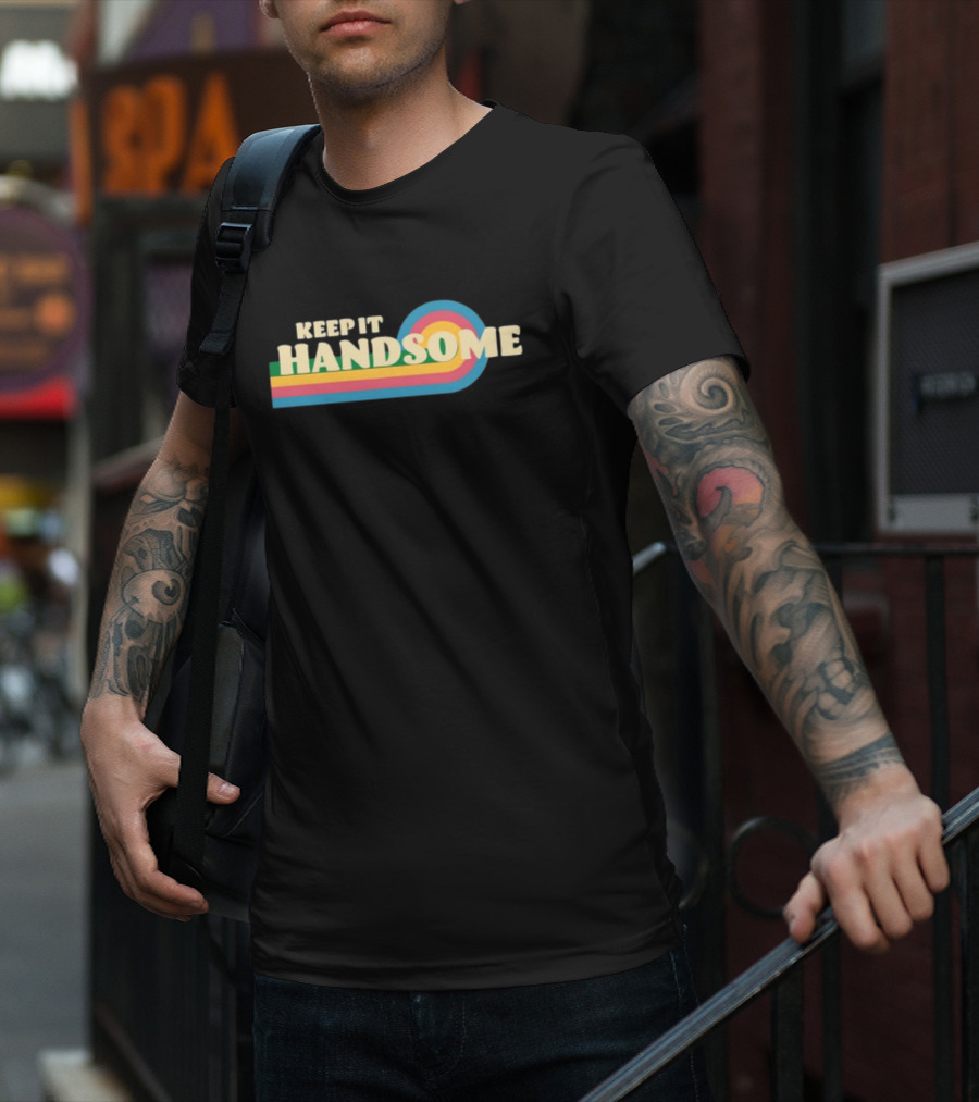 Keep It Handsome Retro Colorful Stripes T-Shirt