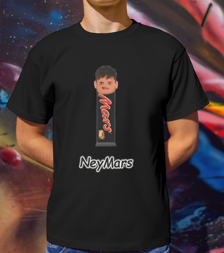 NeyMars Mars Candy Wrapper Neymar Head Edgy T-Shirt