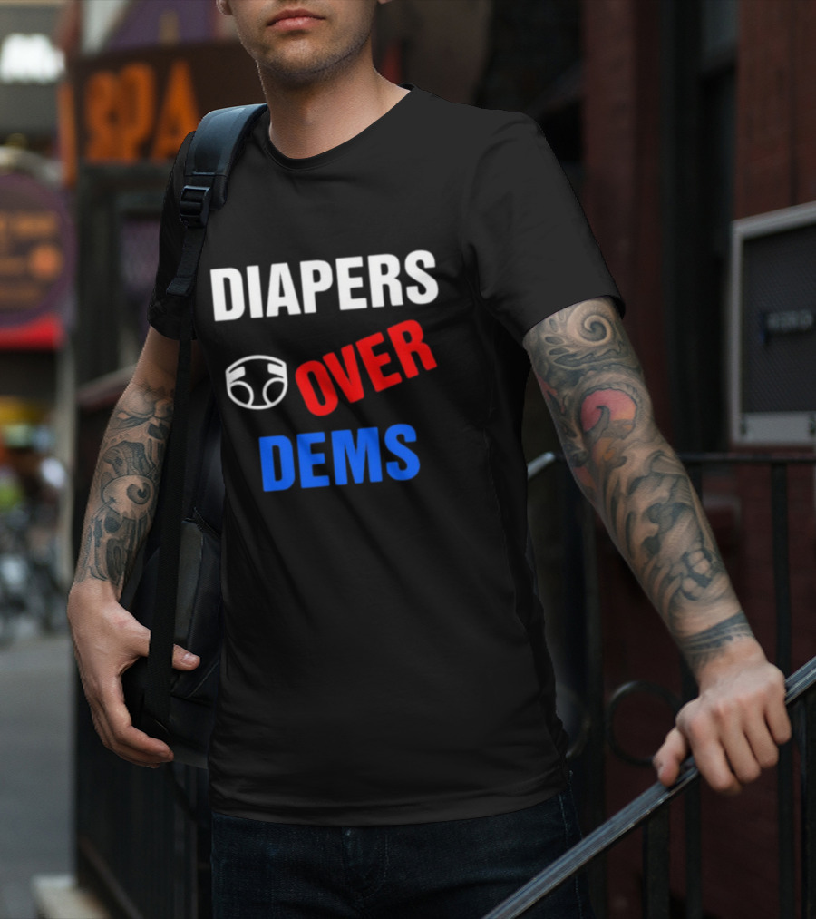 DIAPERS Icon OVER DEMS Political T-Shirt