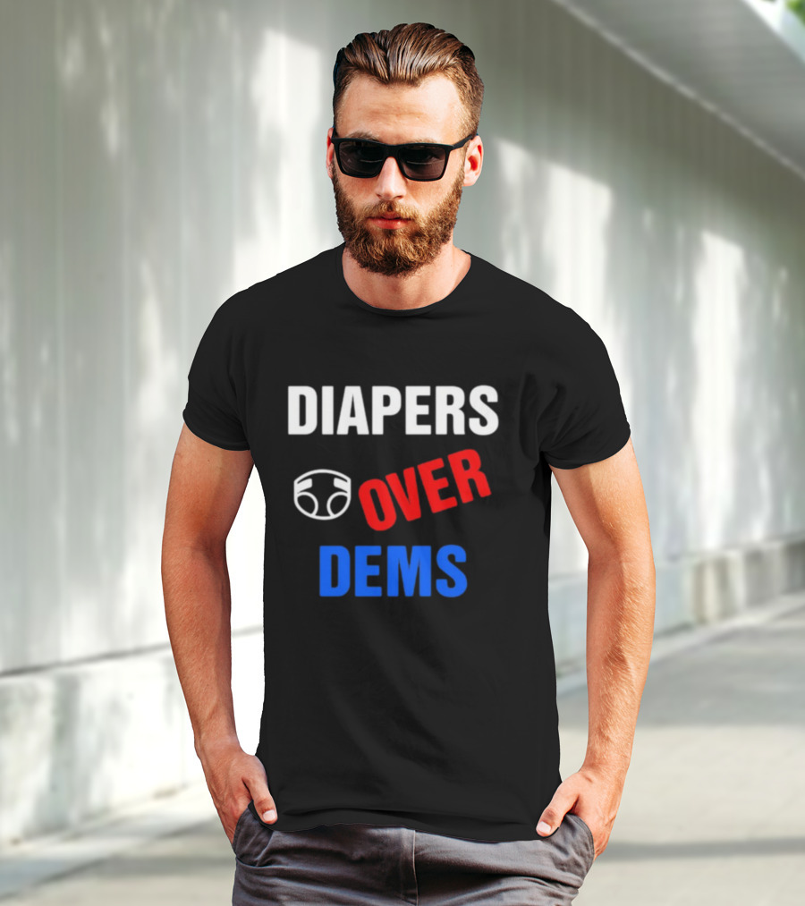 DIAPERS Icon OVER DEMS Political T-Shirt