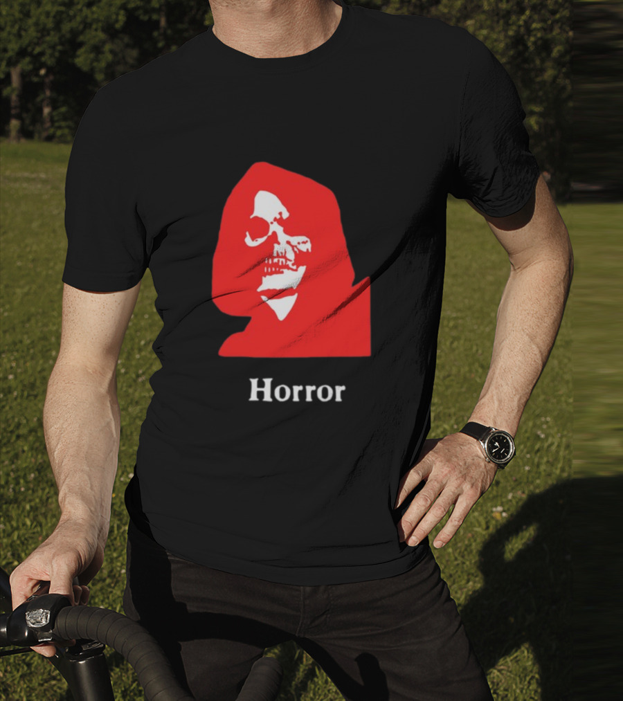 Lunchmeat Vhs Horror Reaper Marshall Julius Skull In Red Hood T-Shirt