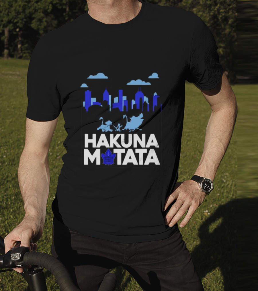 Hakuna Matata Toronto Skyline With Characters Toronto Maple Leafs T-Shirt