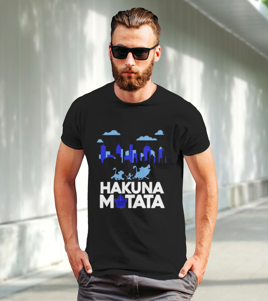 Hakuna Matata Toronto Skyline With Characters Toronto Maple Leafs T-Shirt