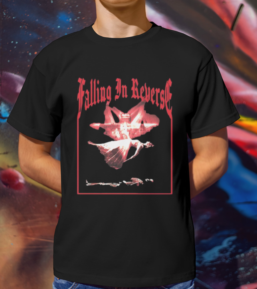 Falling In Reverse Floating Skeleton And Angel T-Shirt