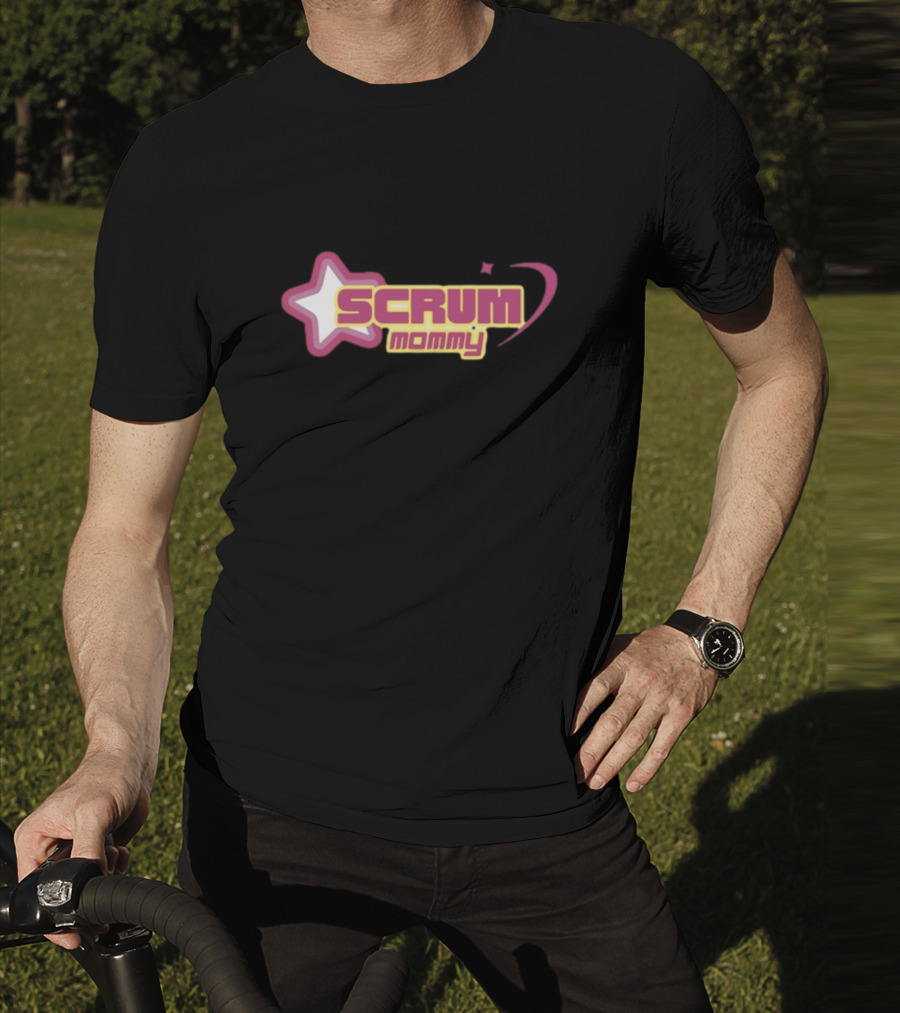 SCRUM Mommy Star Logo Pink And Yellow T-Shirt