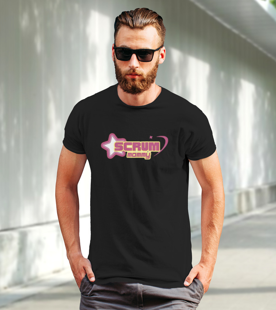 SCRUM Mommy Star Logo Pink And Yellow T-Shirt