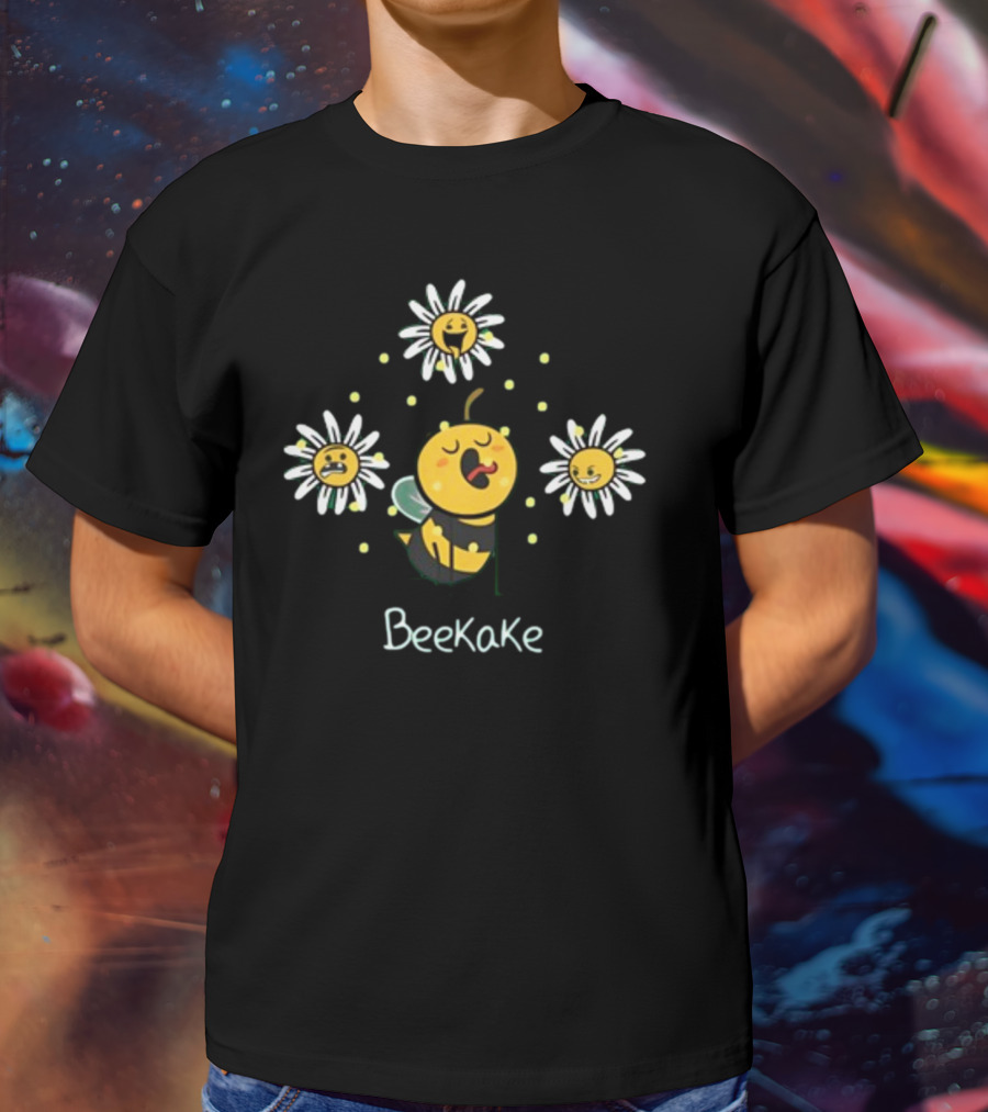 Spring Limited Beekake Singing Bee With Happy Flowers T-Shirt