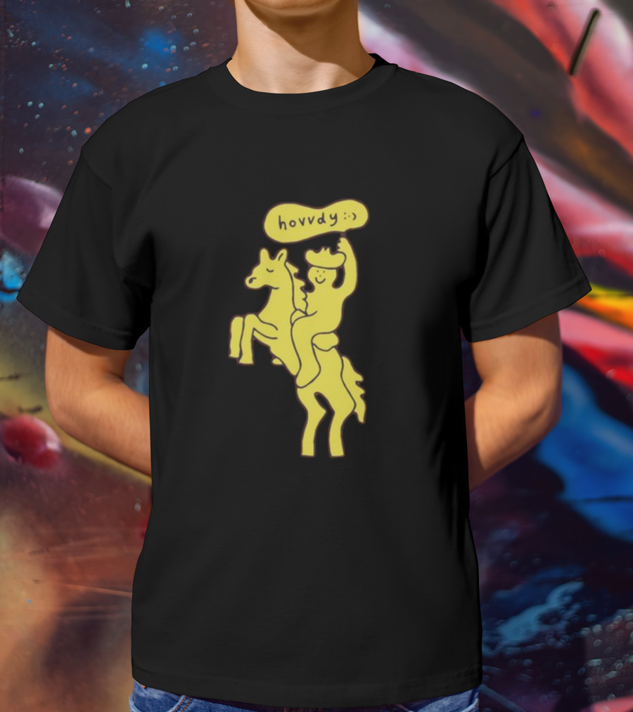 Hovvdy Jcrumb Cowboy On Horseback T-Shirt