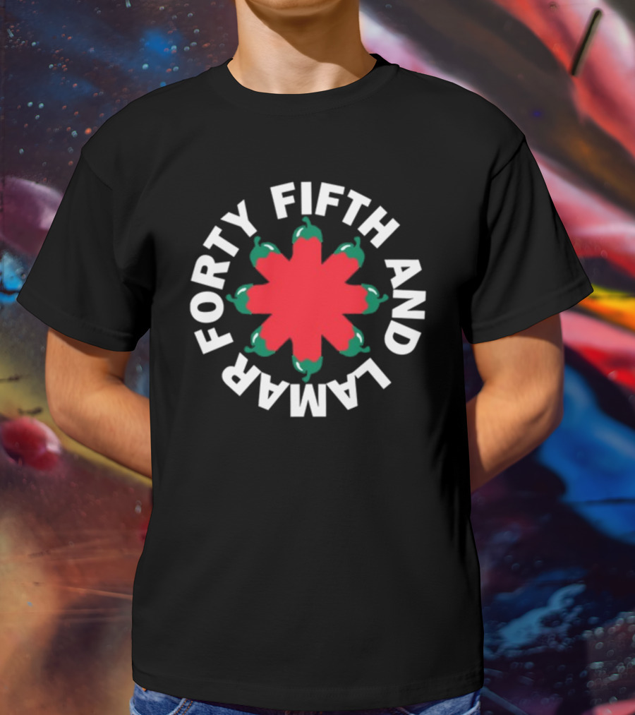 Forty Fifth And Lamar Red Green Starburst T-Shirt