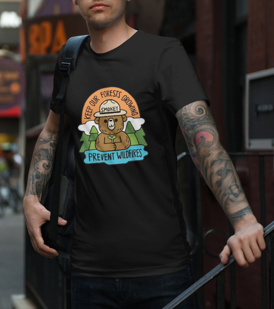 Smokey Bear Keep Our Forests Growing Prevent Wildfires T-Shirt