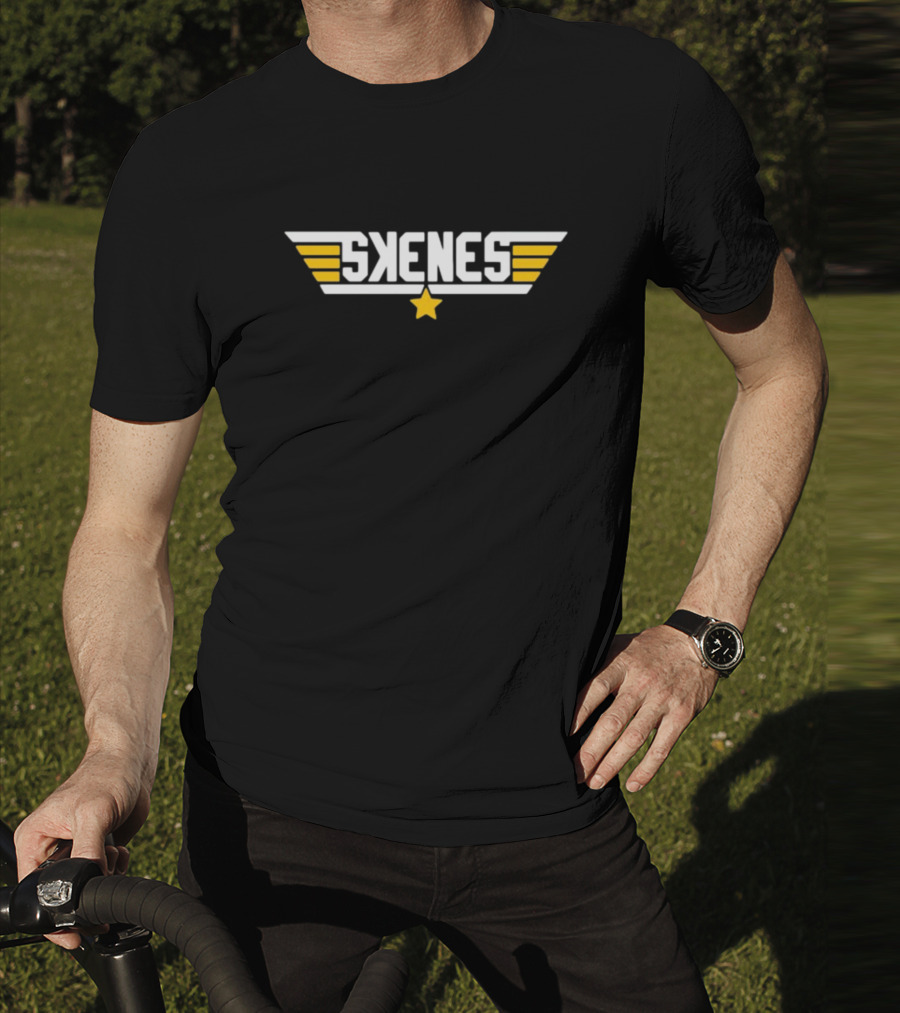 Pgh Skenes Top Gun Winged Logo Star T-Shirt