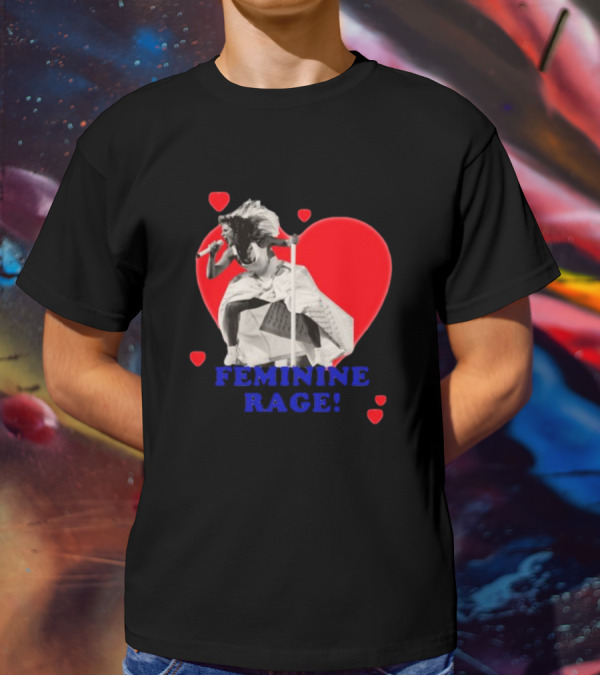 Taylor Swift Feminine Rage Sussy Swiftie Heart Stage Performance T-Shirt