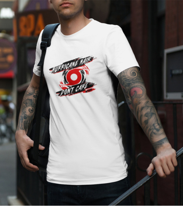 Mike's Weather Page Hurricane Hair Don't Care MWP Red Cyclone T-Shirt