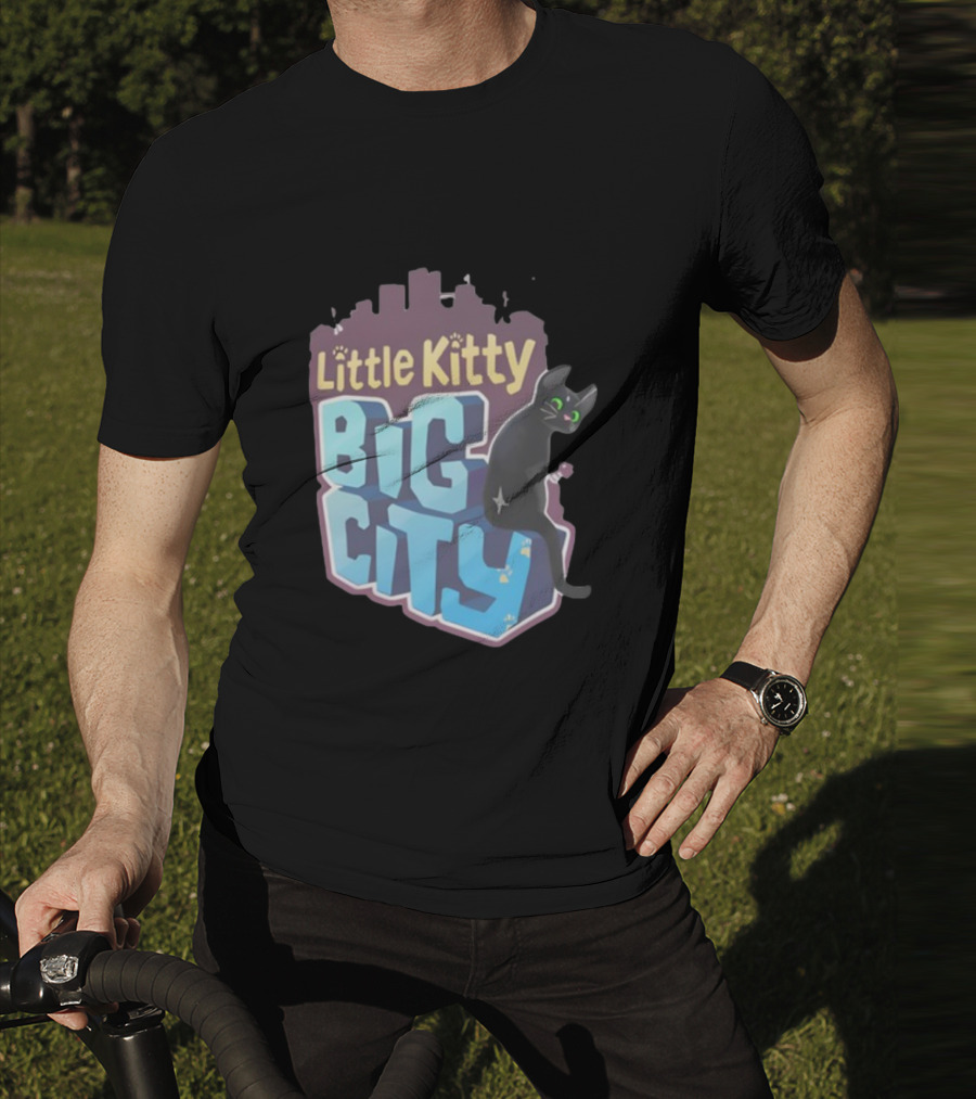 Little Kitty Big City Playful Cat Adventure T-Shirt