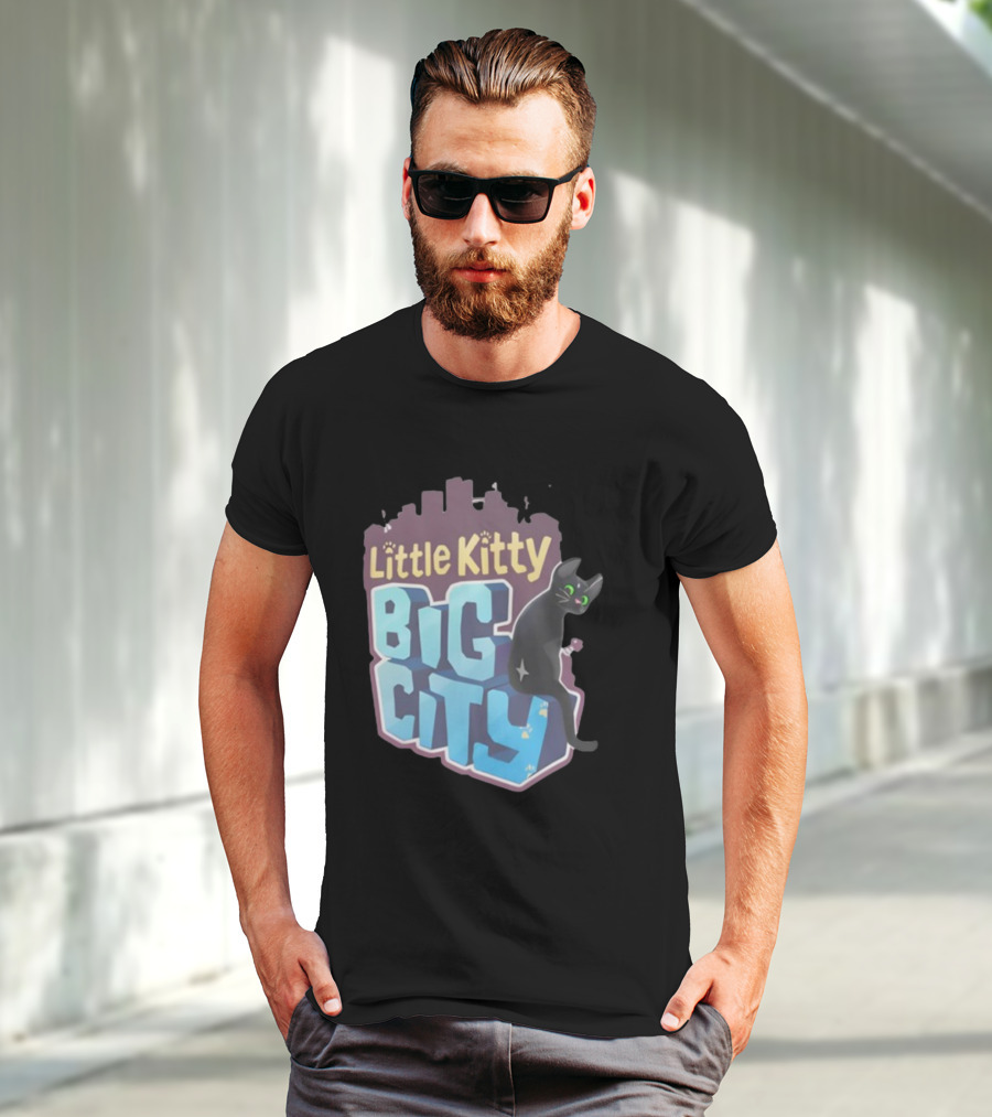 Little Kitty Big City Playful Cat Adventure T-Shirt
