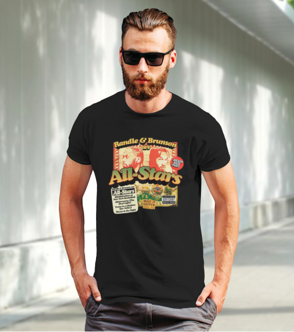 Randle And Brunson Are All-Stars Booker Back Pages Make It Happen Trust A Lifetime Threes In The Night T-Shirt