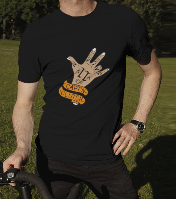 My Business Man Capt'n Clutch Hand Tattoo Numerals Banner T-Shirt