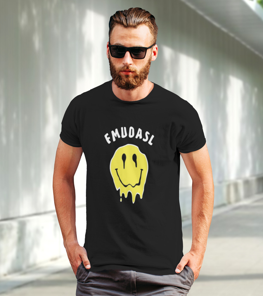 FMUOASL Thou Shalt Not Rave At EDC Smiley Face Drip T-Shirt