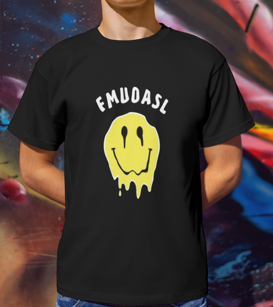 FMUOASL Thou Shalt Not Rave At EDC Smiley Face Drip T-Shirt