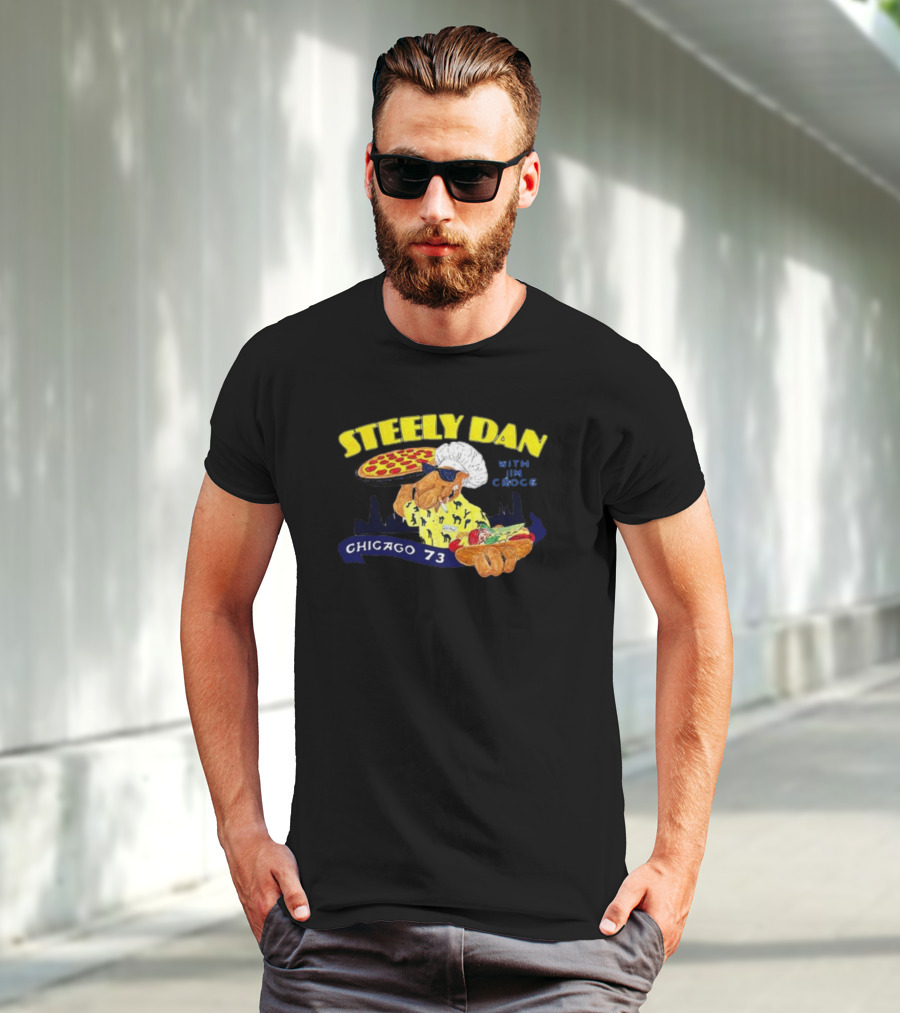 Steely Dan With Jim Croce Pizza Chef Chicago 73 T-Shirt