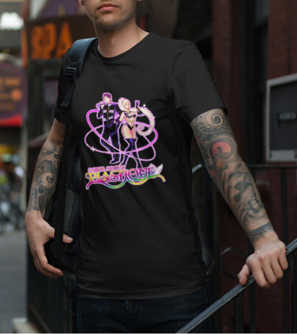 Sailor Scout Plashole Neon Anime Duo T-Shirt
