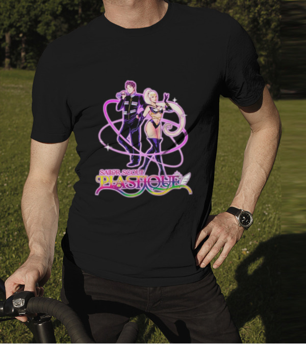 Sailor Scout Plashole Neon Anime Duo T-Shirt