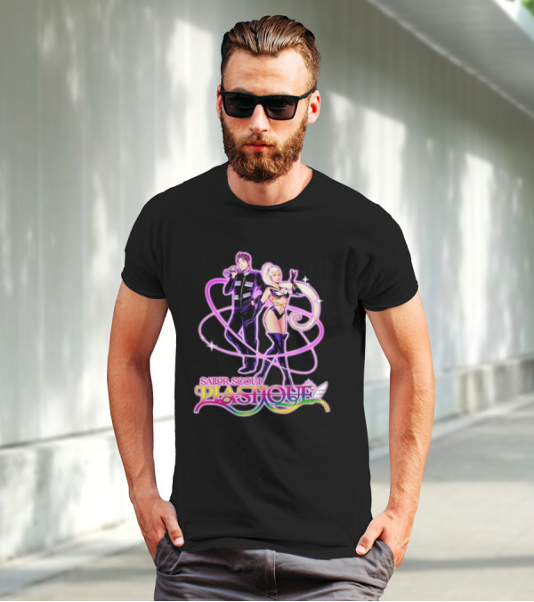 Sailor Scout Plashole Neon Anime Duo T-Shirt