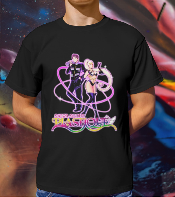 Sailor Scout Plashole Neon Anime Duo T-Shirt