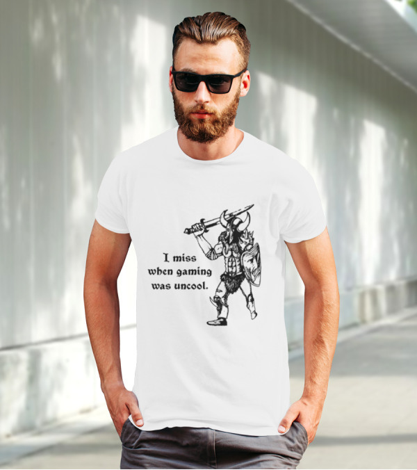 Hyperborean Heretic I Miss When Gaming Was Uncool Barbarian Warrior Vintage Nostalgia T-Shirt