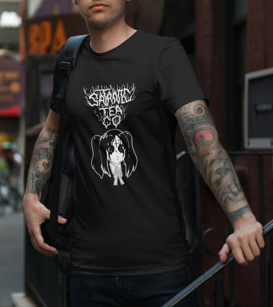 Satanic Tea Co Dead Steeper Manga Goth Girl T-Shirt