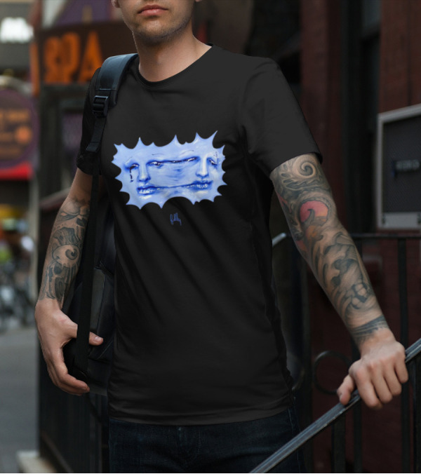 Felly Sun Liquid Blue Faces T-Shirt
