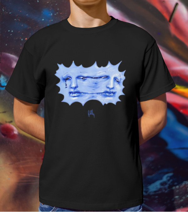Felly Sun Liquid Blue Faces T-Shirt