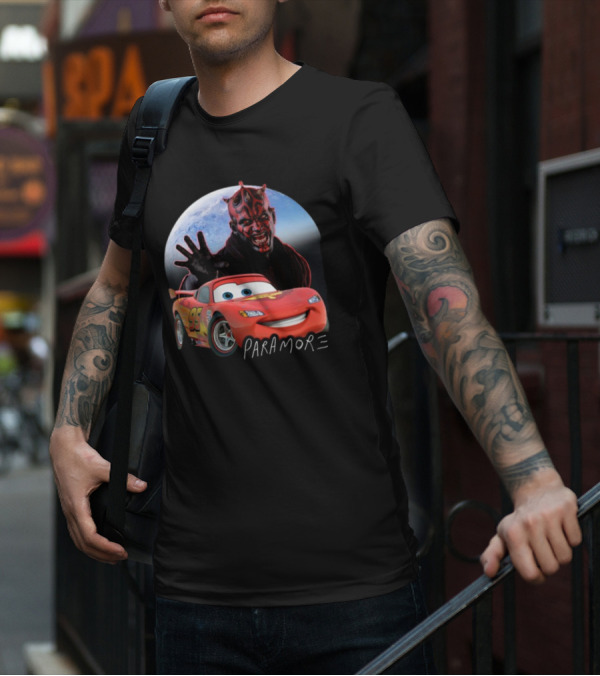 Paramore Let Your Heart Win Lightning McQueen Darth Maul Crossover T-Shirt