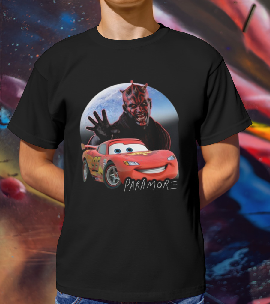 Paramore Let Your Heart Win Lightning McQueen Darth Maul Crossover T-Shirt