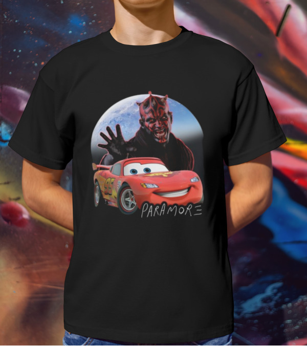 Paramore Let Your Heart Win Lightning McQueen Darth Maul Crossover T-Shirt