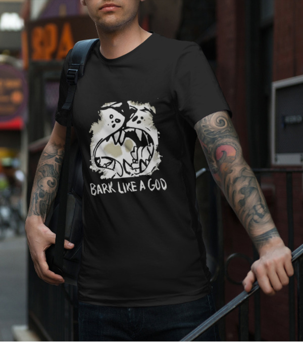 Bark Like A God Wolf Face T-Shirt