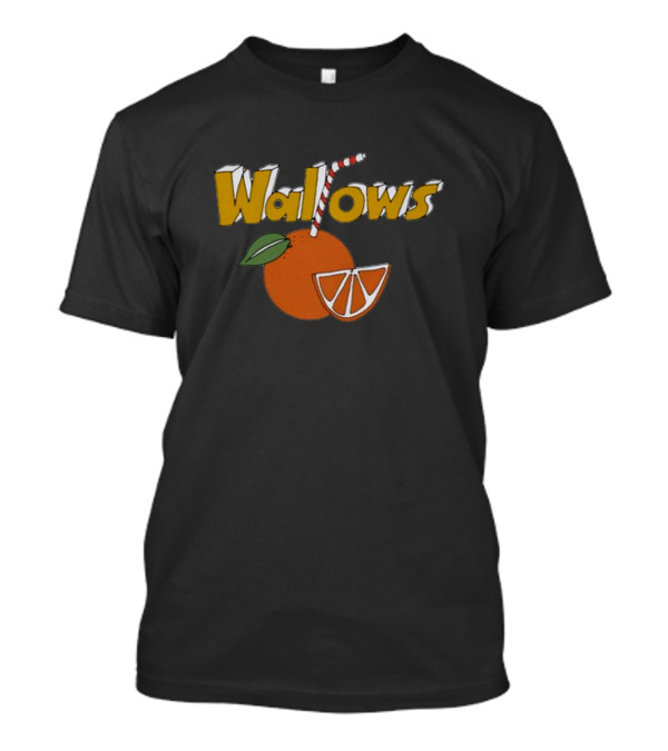 Wallows Orange Juice Stripe Straw T-Shirt