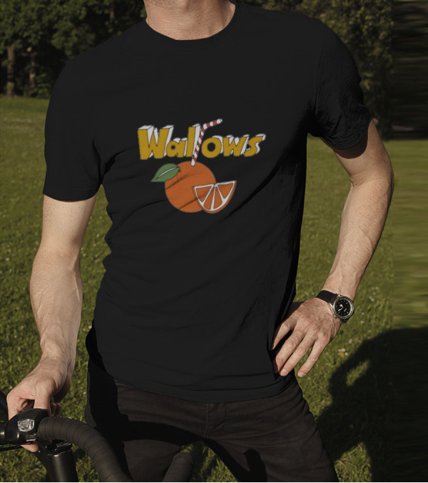 Wallows Orange Juice Stripe Straw T-Shirt