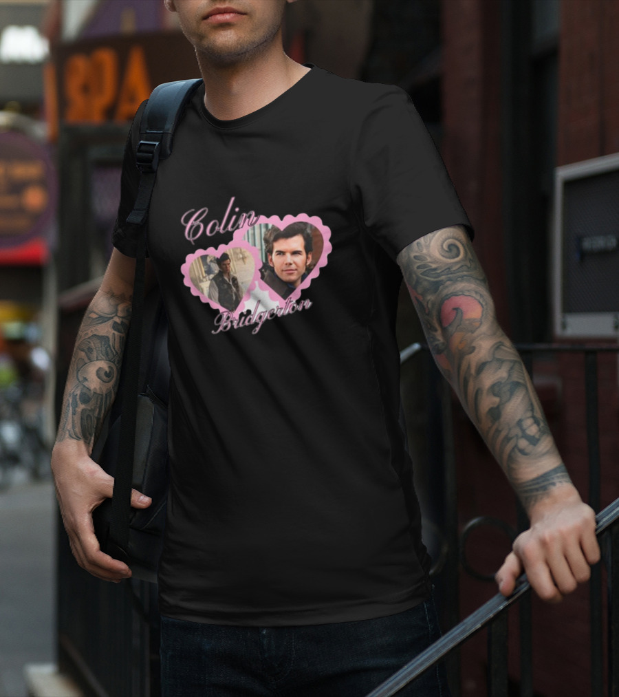 Colin Bridgerton Romantic Heart Portraits T-Shirt