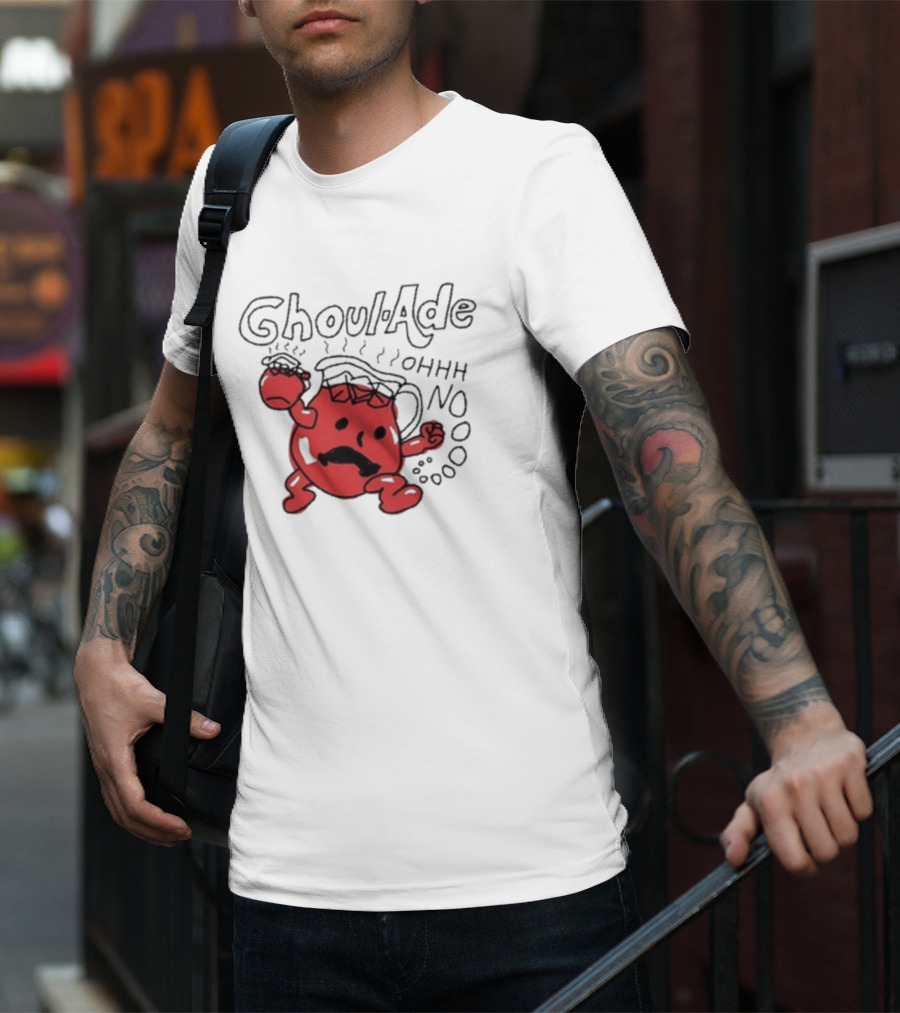 Ghoul-Ade Ohhh No Monster Juice Pitcher Panic Retro Scream T-Shirt