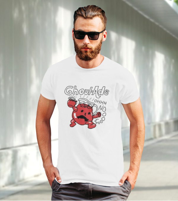 Ghoul-Ade Ohhh No Monster Juice Pitcher Panic Retro Scream T-Shirt