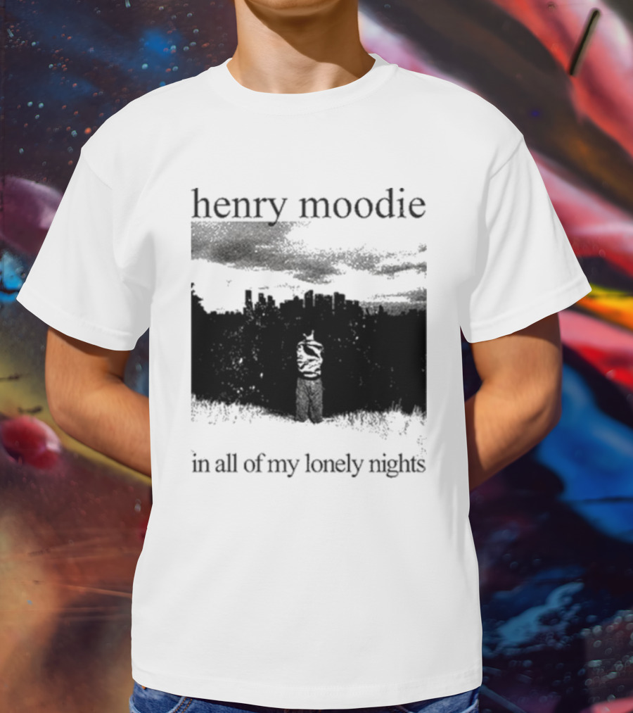 Henry Moodie In All Of My Lonely Nights Dark Skyline Scene T-Shirt