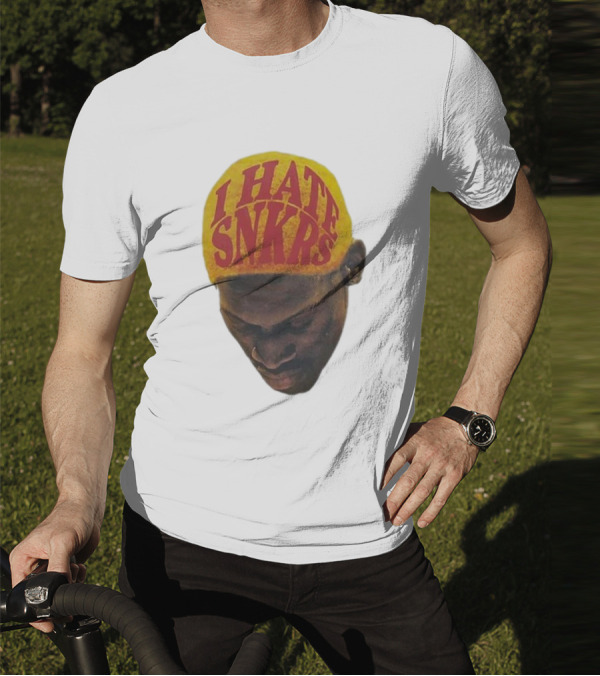 I Hate Snkrs Retro Style Bold Text On Yellow Hat T-Shirt