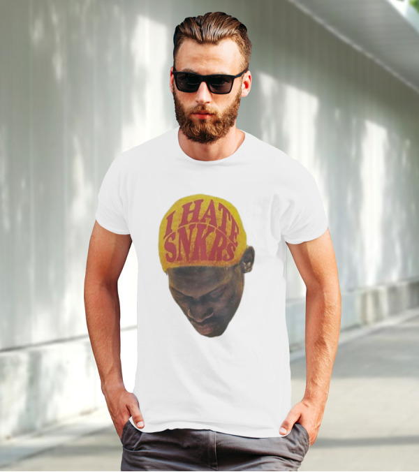 I Hate Snkrs Retro Style Bold Text On Yellow Hat T-Shirt