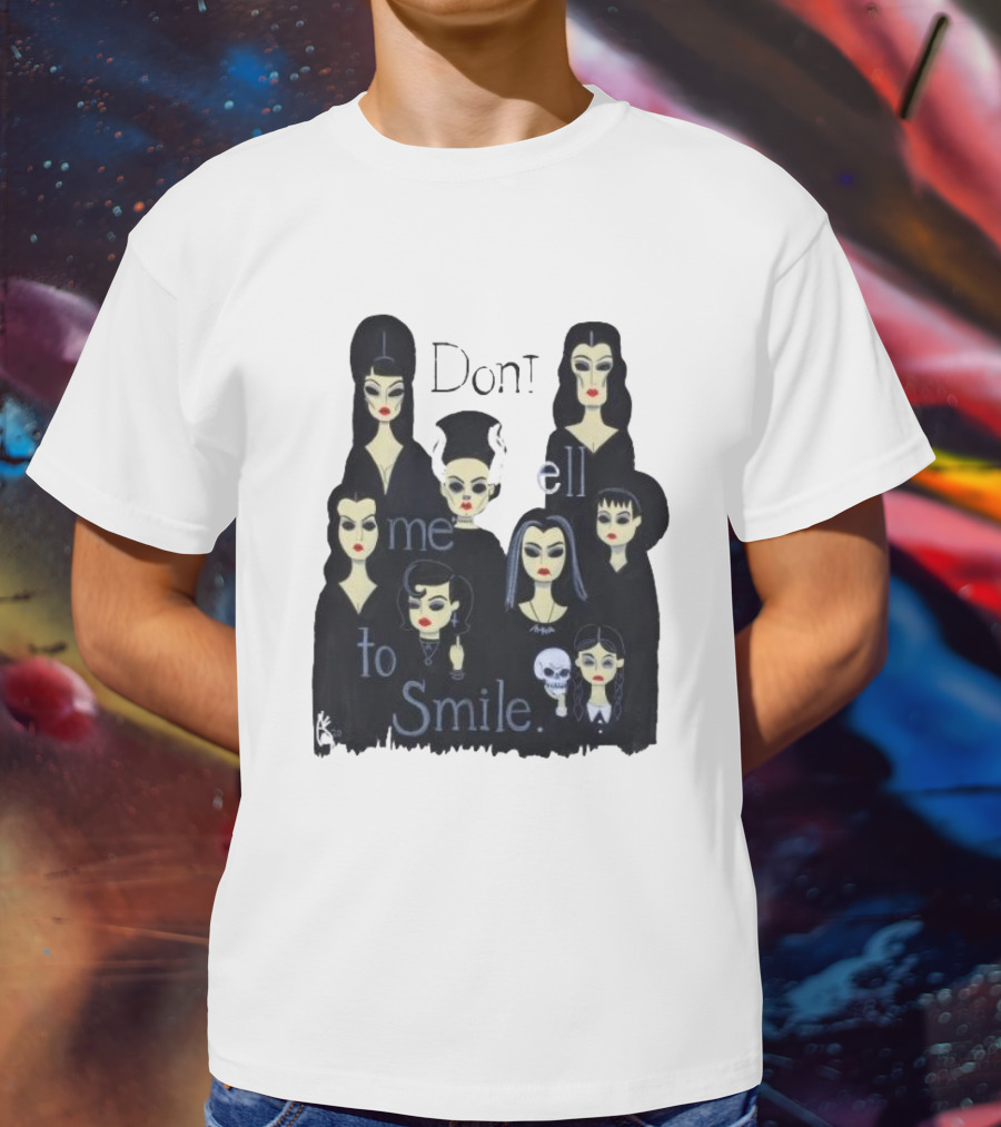 Celebrate World Goth Day El Gato Gomez’s Don’t Tell Me To Smile Group Of Gothic Women T-Shirt