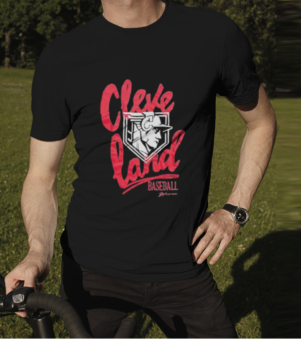 Cleveland Baseball Guardian Script T-Shirt