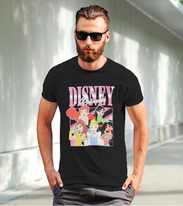 Disney Princess Group Ariel Belle Cinderella Jasmine Mulan T-Shirt