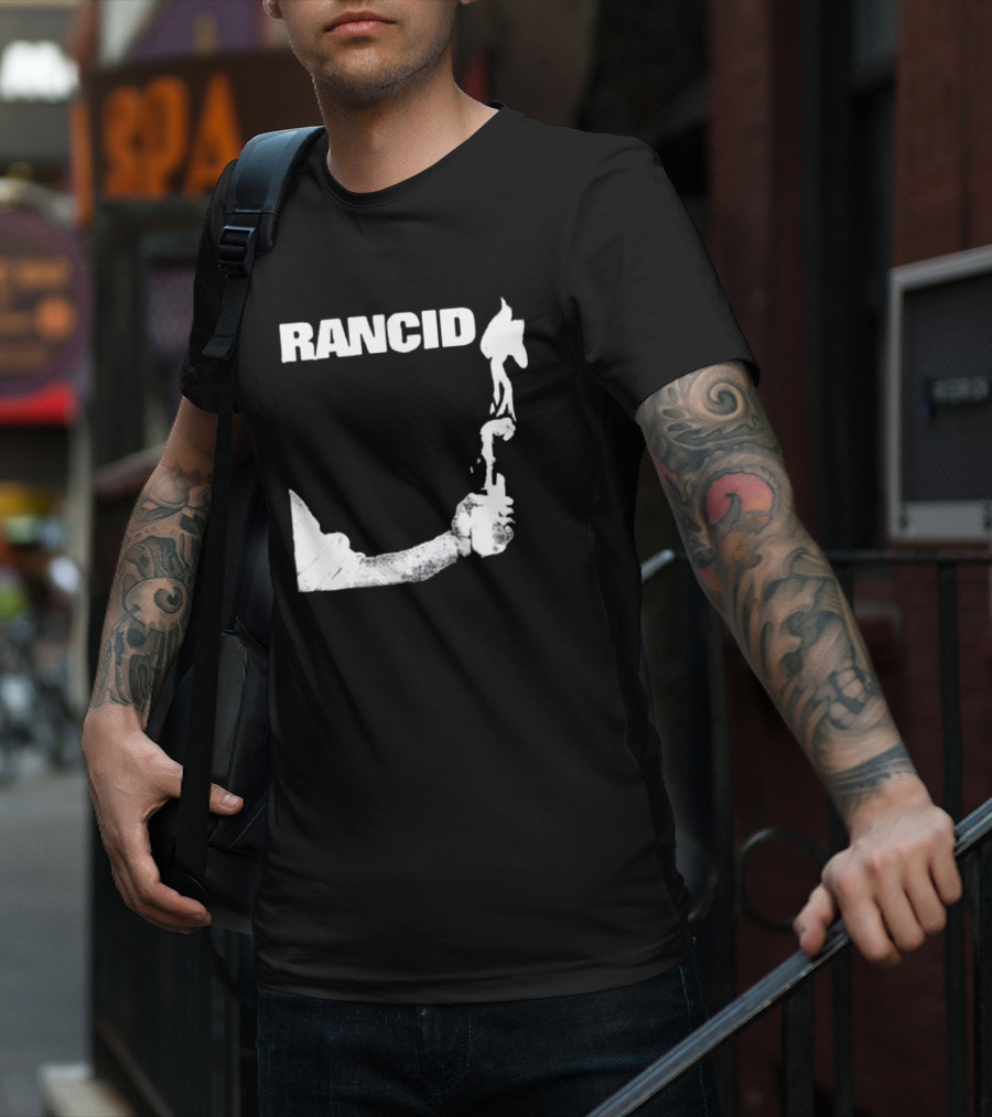 Rancid Band Logo Molotov Cocktail T-Shirt
