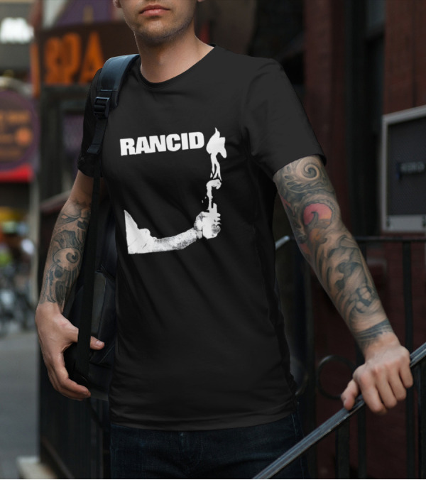 Rancid Band Logo Molotov Cocktail T-Shirt